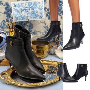 🆕 KURT GEIGER LONDON 🧿 NWOT Kensington Flexi Woven Leather Ankle Boots, Sz 7